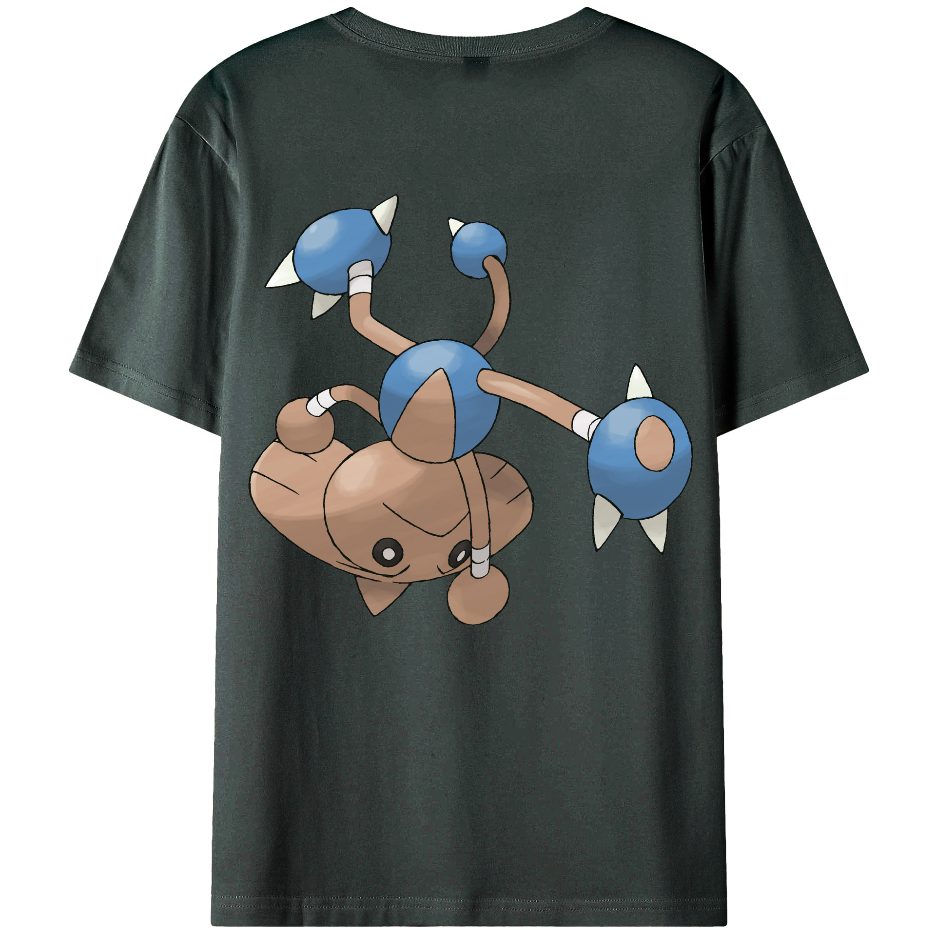 （画像用） ポケットモンスター Pokémon 綿100％ メンズ半袖Tシャツ（バックプリント） 通気性